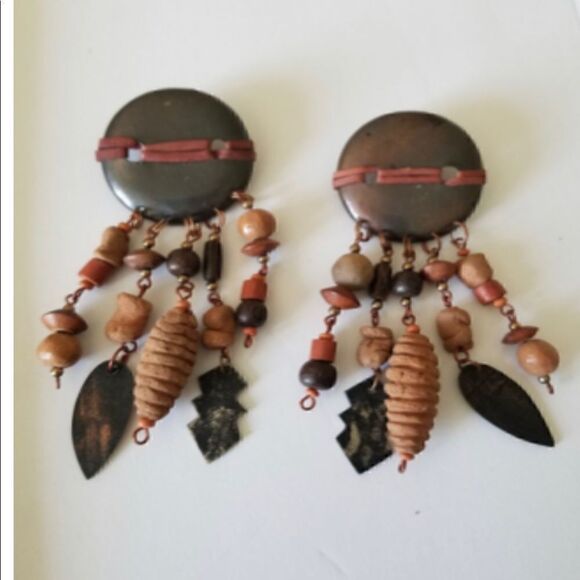 Earrings boohoo terracotta south west - Picture 10 of 11